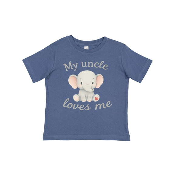 Inktastic My Uncle Loves Me Cute Elephant Boys or Girls Baby T-Shirt