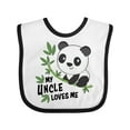 thumbnail image 1 of Inktastic My Uncle Loves Me Cute Panda Boys or Girls Baby Bib, 1 of 4