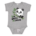 thumbnail image 1 of Inktastic My Uncle Loves Me Cute Panda Boys or Girls Baby Bodysuit, 1 of 5
