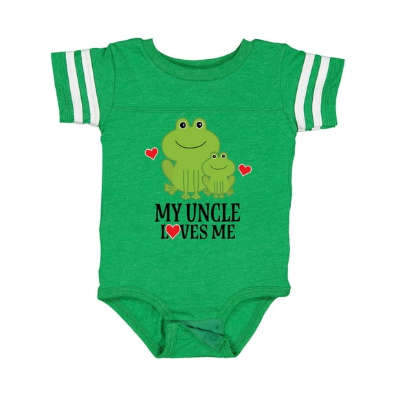 Inktastic My Uncle Loves Me Frog Boys or Girls Baby Bodysuit