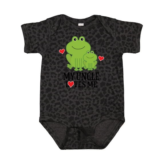 Inktastic My Uncle Loves Me Frog Boys or Girls Baby Bodysuit