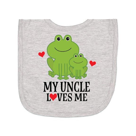 Inktastic My Uncle Loves Me Frog Newborn Bib