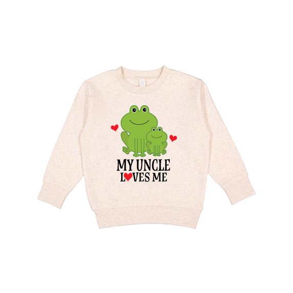 Inktastic My Uncle Loves Me Frog Toddler Sweatshirt