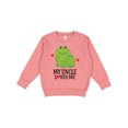 thumbnail image 1 of Inktastic My Uncle Loves Me Frog Toddler Sweatshirt, 1 of 4