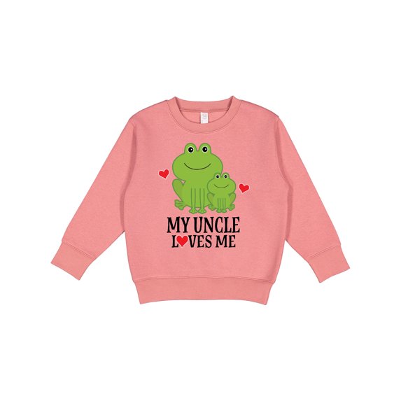 Inktastic My Uncle Loves Me Frog Toddler Sweatshirt
