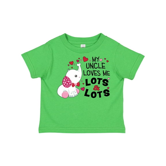 Inktastic My Uncle Loves Me Lots and Lots- Cute Elephant Boys or Girls Toddler T-Shirt