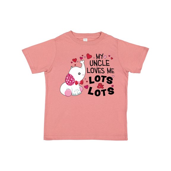 Inktastic My Uncle Loves Me Lots and Lots- Cute Elephant Boys or Girls Toddler T-Shirt