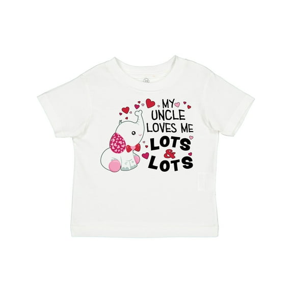 Inktastic My Uncle Loves Me Lots and Lots- Cute Elephant Boys or Girls Toddler T-Shirt