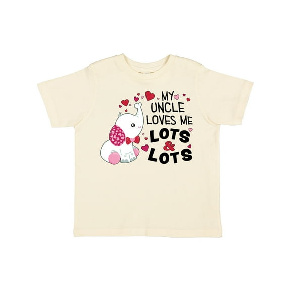 Inktastic My Uncle Loves Me Lots and Lots- Cute Elephant Boys or Girls Toddler T-Shirt