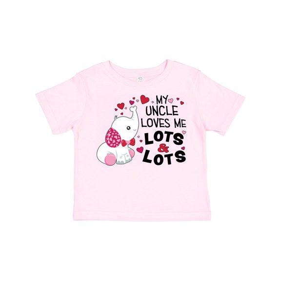 Inktastic My Uncle Loves Me Lots and Lots- Cute Elephant Boys or Girls Toddler T-Shirt