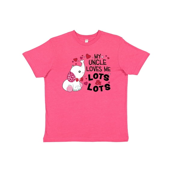 Inktastic My Uncle Loves Me Lots and Lots- cute elephant Youth T-Shirt