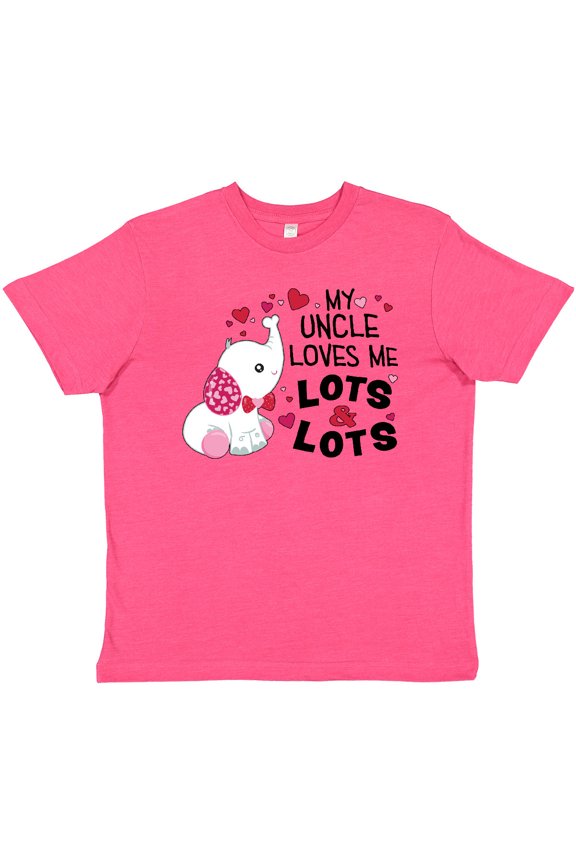My Uncle Loves Me Lots and Lots- cute elephant Youth T-Shirt