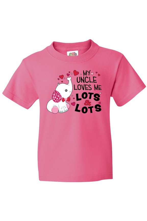 My Uncle Loves Me Lots and Lots- cute elephant Youth T-Shirt