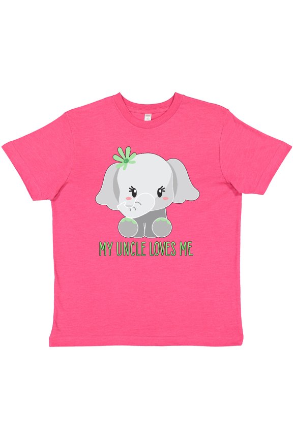 My Uncle Loves Me- cute elephant Youth T-Shirt