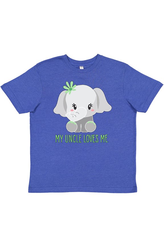 My Uncle Loves Me- cute elephant Youth T-Shirt