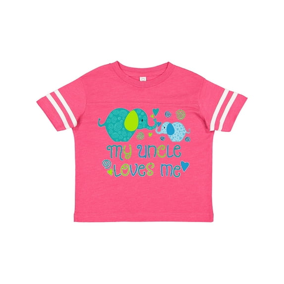 Inktastic My Uncle Loves Me- cute elephants Boys or Girls Toddler T-Shirt