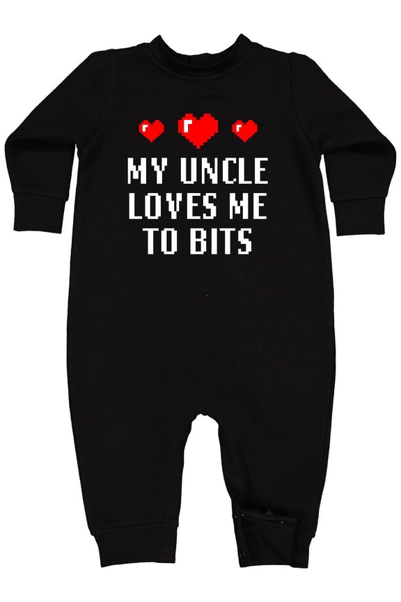 My Uncle Loves Me to Bits Baby Fleece Romper