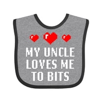 Inktastic My Uncle Loves Me to Bits Boys or Girls Baby Bib