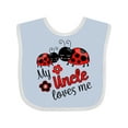 thumbnail image 1 of Inktastic My Uncle Loves Me with Cute Ladybugs Boys or Girls Baby Bib, 1 of 4