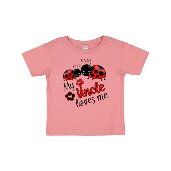 Inktastic My Uncle Loves Me with Cute Ladybugs Boys or Girls Baby T-Shirt