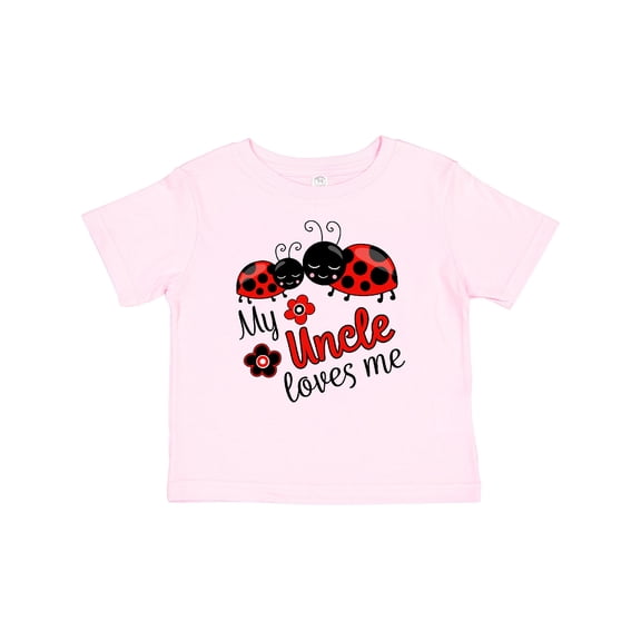 Inktastic My Uncle Loves Me with Cute Ladybugs Boys or Girls Baby T-Shirt