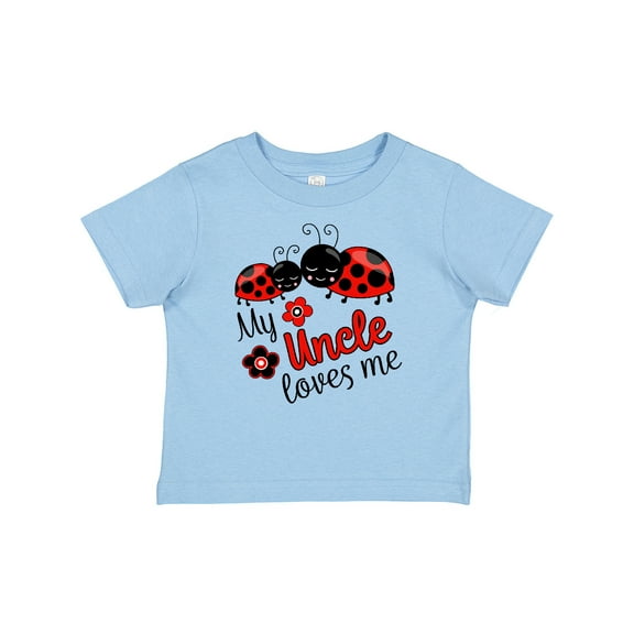 Inktastic My Uncle Loves Me with Cute Ladybugs Boys or Girls Baby T-Shirt