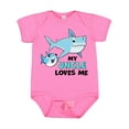 thumbnail image 1 of Inktastic My Uncle Loves Me with Cute Sharks Boys or Girls Baby Bodysuit, 1 of 5