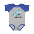 thumbnail image 1 of Inktastic My Uncle Loves Me with Cute Sharks Boys or Girls Baby Bodysuit, 1 of 5