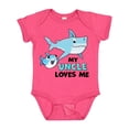 thumbnail image 1 of Inktastic My Uncle Loves Me with Cute Sharks Boys or Girls Baby Bodysuit, 1 of 5