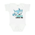thumbnail image 1 of Inktastic My Uncle Loves Me with Cute Sharks Boys or Girls Baby Bodysuit, 1 of 5