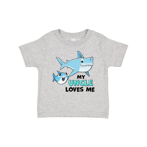 Inktastic My Uncle Loves Me with Cute Sharks Boys or Girls Baby T-Shirt
