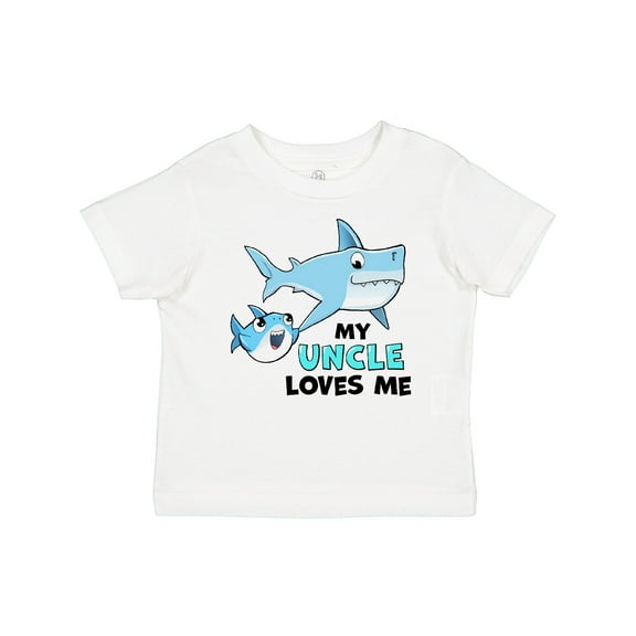 Inktastic My Uncle Loves Me with Cute Sharks Boys or Girls Baby T-Shirt