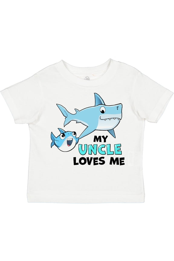My Uncle Loves Me with Cute Sharks Boys or Girls Toddler T-Shirt