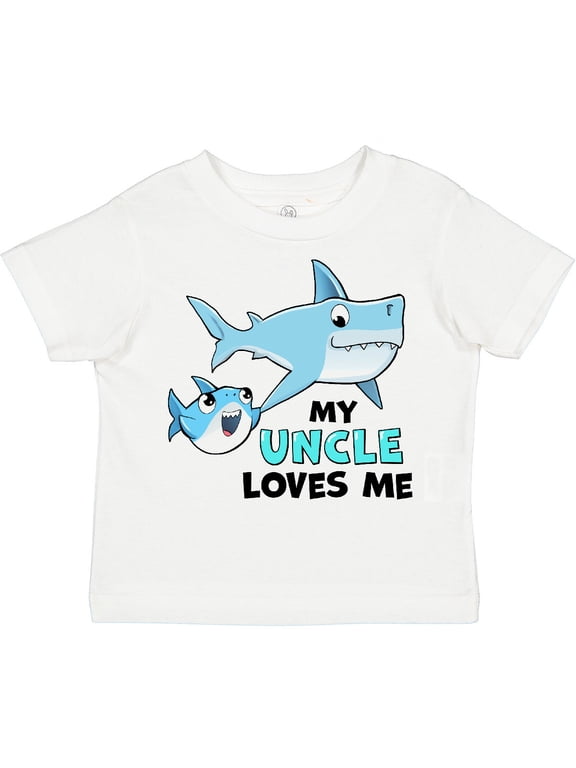 My Uncle Loves Me with Cute Sharks Boys or Girls Toddler T-Shirt