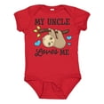 thumbnail image 1 of Inktastic My Uncle Loves Me with Sloth and Hearts Boys or Girls Baby Bodysuit, 1 of 5