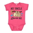 thumbnail image 1 of Inktastic My Uncle Loves Me with Sloth and Hearts Boys or Girls Baby Bodysuit, 1 of 5