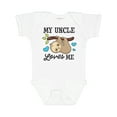 thumbnail image 1 of Inktastic My Uncle Loves Me with Sloth and Hearts Boys or Girls Baby Bodysuit, 1 of 5