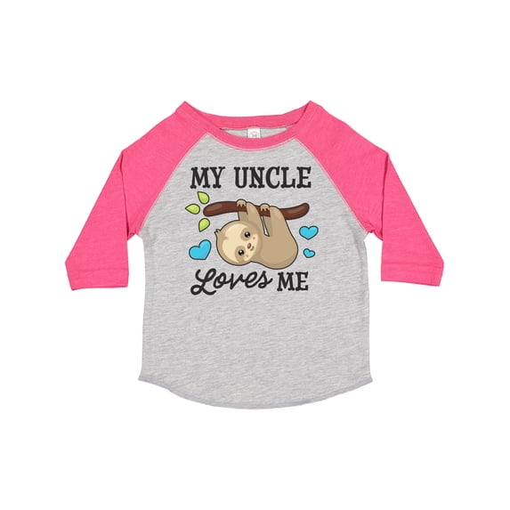 Inktastic My Uncle Loves Me with Sloth and Hearts Boys or Girls Toddler T-Shirt