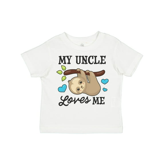 Inktastic My Uncle Loves Me with Sloth and Hearts Boys or Girls Toddler T-Shirt
