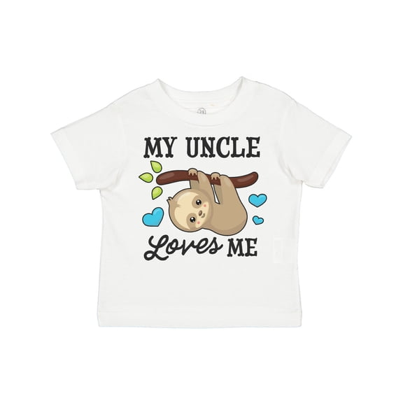 Inktastic My Uncle Loves Me with Sloth and Hearts Boys or Girls Toddler T-Shirt