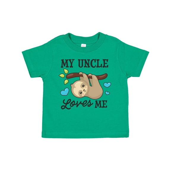 Inktastic My Uncle Loves Me with Sloth and Hearts Boys or Girls Toddler T-Shirt