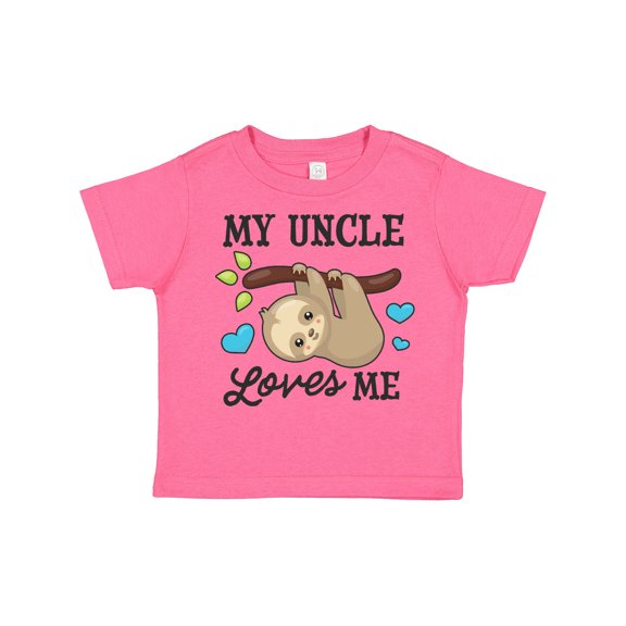 Inktastic My Uncle Loves Me with Sloth and Hearts Boys or Girls Toddler T-Shirt