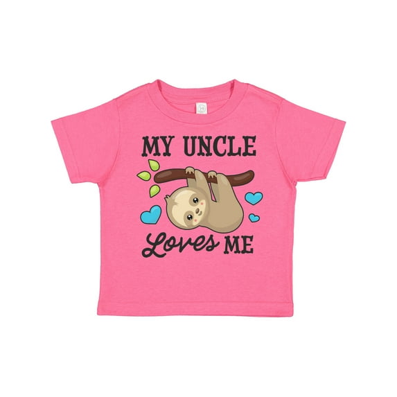 Inktastic My Uncle Loves Me with Sloth and Hearts Boys or Girls Toddler T-Shirt