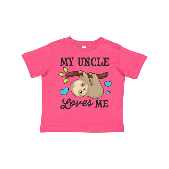 Inktastic My Uncle Loves Me with Sloth and Hearts Boys or Girls Toddler T-Shirt
