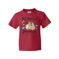 thumbnail image 1 of Inktastic My Uncle Loves Me with Sloth and Hearts Youth T-Shirt, 1 of 5
