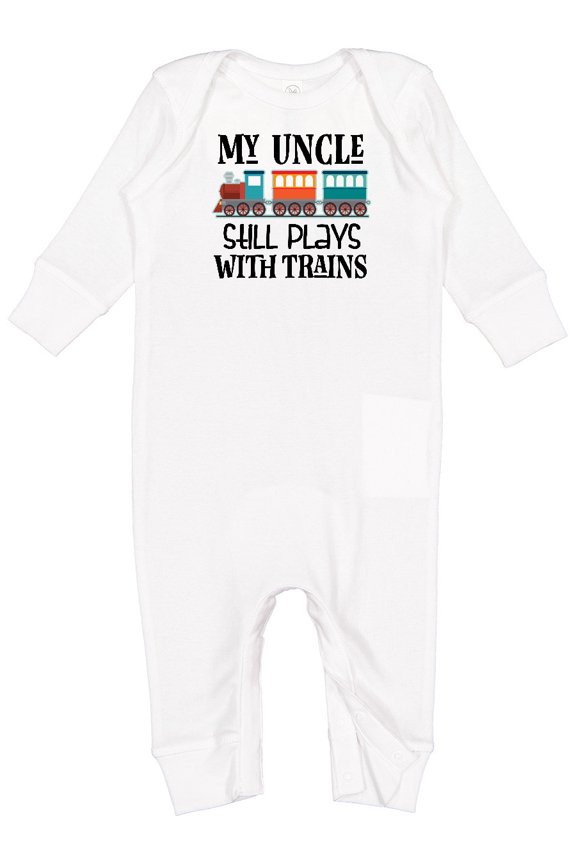 My Uncle Still Plays with Trains Baby Romper Coveralls