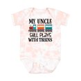 thumbnail image 1 of Inktastic My Uncle Still Plays with Trains Boys or Girls Baby Bodysuit, 1 of 5