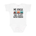 thumbnail image 1 of Inktastic My Uncle Still Plays with Trains Boys or Girls Baby Bodysuit, 1 of 5