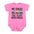thumbnail image 1 of Inktastic My Uncle Still Plays with Trains Boys or Girls Baby Bodysuit, 1 of 5