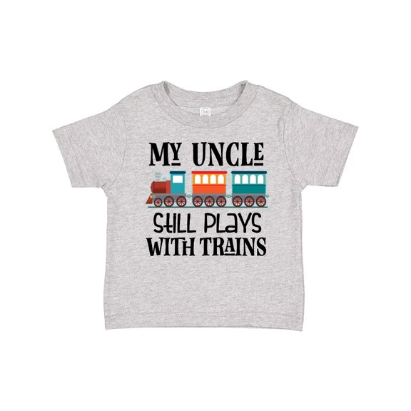Inktastic My Uncle Still Plays with Trains Boys or Girls Toddler T-Shirt